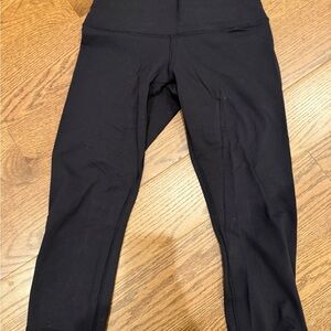 Lululemon Wunder Under Black  Cropped Leggings